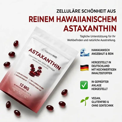 KlarsichtMD Astaxanthin – Bekämpft oxidativen Stress auf natürliche Weise, um das Gleichgewicht von innen und außen wiederherzustellen..