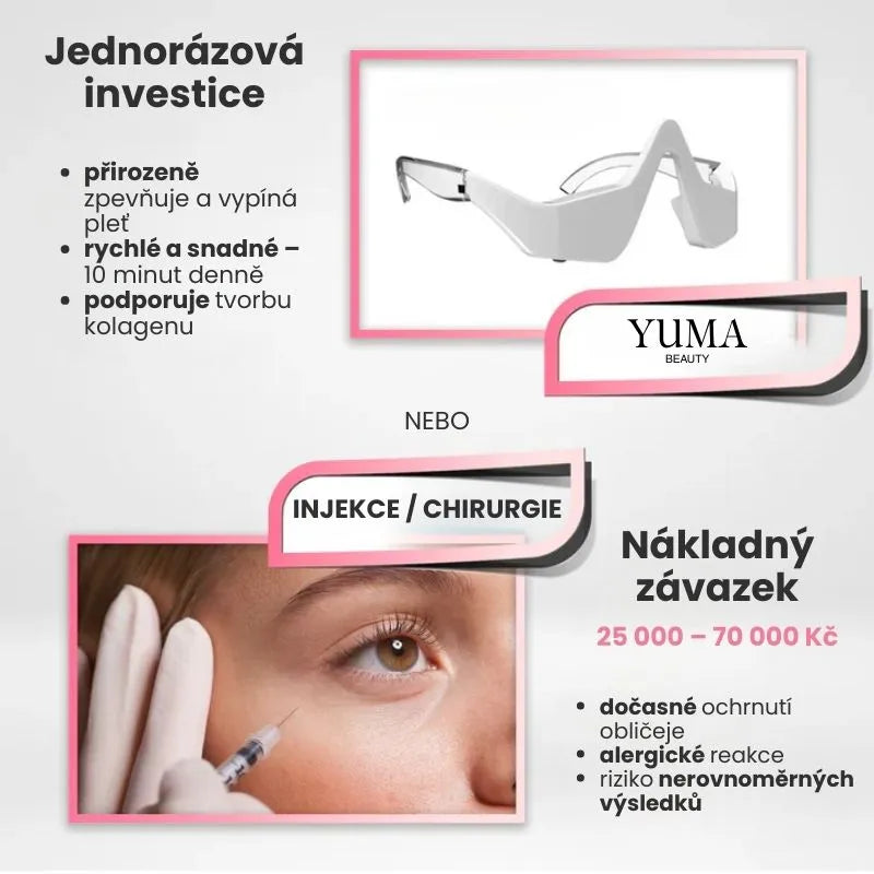 Oční LED terapie proti vráskám – YUMA RevitalEyes