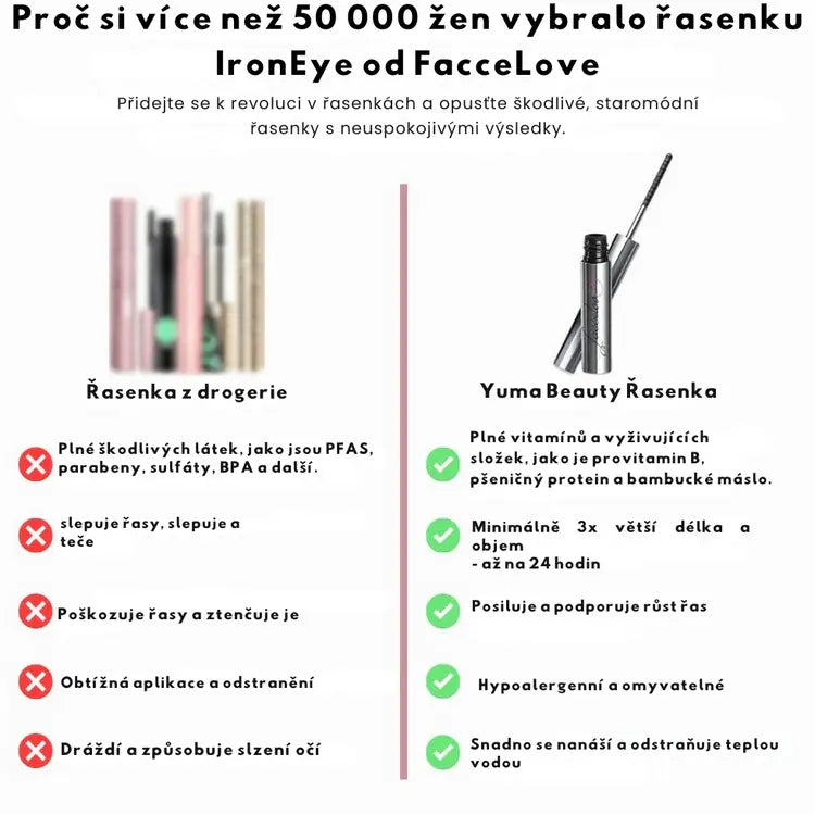 YumaBeauty| Iron přírodní prodlužující a vyživující řasenka...