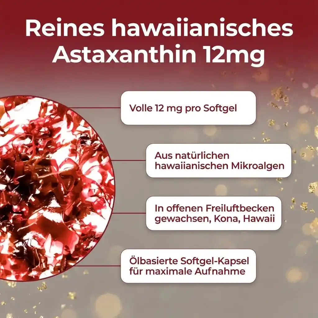 KlarsichtMD Astaxanthin – Bekämpft oxidativen Stress auf natürliche Weise, um das Gleichgewicht von innen und außen wiederherzustellen..